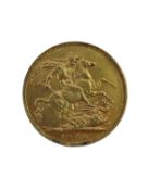 VICTORIA GOLD SOVEREIGN, 1900, old (veiled) head