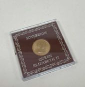 ELIZABETH II GOLD SOVEREIGN, 1964, 8.0gms in perspex case Provenance: deceased estate Cardiff,