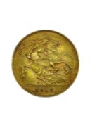 EDWARD VII GOLD HALF SOVEREIGN, 1910