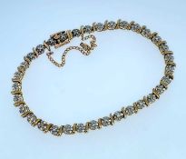9CT GOLD DIAMOND SET BRACELET, 6.9gms Provenance: private collection Vale of Glamorgan, consigned