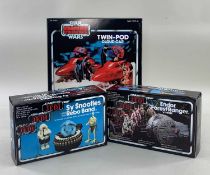 STAR WARS ACTION PLAYSETS, comprising Twin-Pod, Endor Forest Ranger vehicle, and Sy Snootles and the