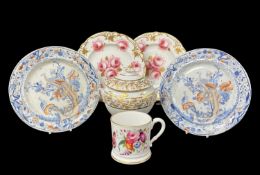 19TH CENTURY ENGLISH CERAMICS, comprising early 19thC Spode or Coalport oval fluted sucrier and