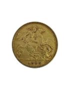 EDWARD VII GOLD HALF SOVEREIGN, 1906