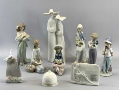 LLADRO - an assortment of 9 pieces, various sizes, some with boxes