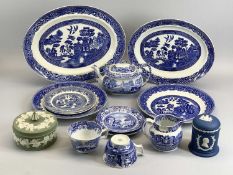 SPODE, WILLOW BLUE & WHITE, also Wedgwood Jasperware, ETC
