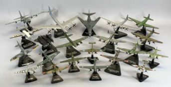 DIECAST MODEL MILITARY AIRCRAFT ON STANDS - approximately 50 plus