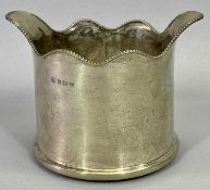 BIRMINGHAM SILVER WINE BOTTLE HOLDER - 1927, Maker Barker Brothers Silver Ltd, 10.5ozt gross, having