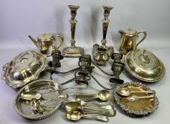 EPNS - entree dishes, cutlery, candlesticks, ETC, a good assortment