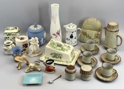 CHINA & POTTERY ASSORTMENT - to include Royal Worcester coffee pot, Mason's cheese dish and lid,