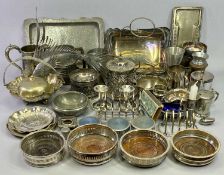 EPNS - an assortment of various items including wine coasters, toast racks and a quantity of