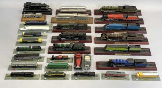 MODEL RAILWAY - a collection of steam engines and similar on wooden plinths, also, smaller examples,