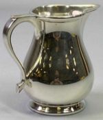 ELIZABETH II SILVER 'SPARROW BEAK' CREAM JUG, plain baluster body with loop handle, London 1978,