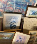PAINTINGS & PRINTS, an assortment to include KEITH BOWEN signed print, many works by ANN FRANCIS,