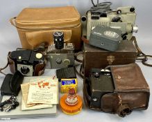 VINTAGE CAMERAS - Yashica 8E Reflex Zoom Movie 8 camera, boxed Pathe 9.5 cine camera, Eumig P8