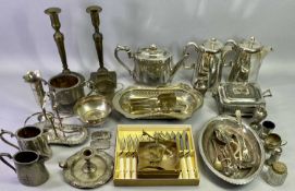 EPNS ASSORTMENT - condiments, tea service items, baskets, ETC