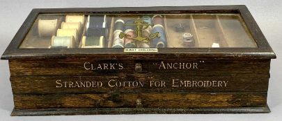 EDWARDIAN HABERDASHERY COUNTER TOP DISPLAY CABINET FOR CLARK'S 