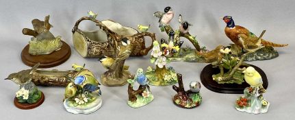 GARDEN BIRD MODELS - to include Royal Adderley, Crown Staffordshire Goldfinch modelled by J T Jones,