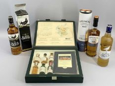 ALCOHOL - Bowmore Islay Single Malt Whisky, The Snow Grouse blended, The Black Grouse, boxed, and