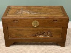 CHINESE CAMPHORWOOD CHEST - 58cms H, 105cms W, 52cms D