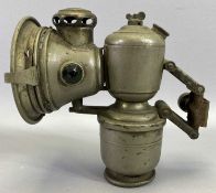 JOSEPH LUCAS ACETA MINOR 314N CARBIDE CYCLE / MOTORCYCLE LAMP, 17cms high.