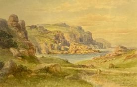 M CROSSE watercolour - titled 'On the Lizard Peninsula', signed, 34 x 52cms