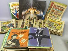VINTAGE COMICS, MUSIC SHEET BOOKS and other ephemera, comics include Hulk, Spiderman Weekly, Valour,