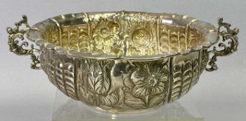 VICTORIAN SILVER TWIN-HANDLED BOWL - London 1888, Maker William Gibson & John Langman,