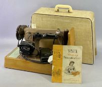CASED SINGER ELECTRIC SEWING MACHINE WITH FOOT PEDAL