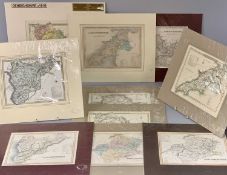 MAPS - antiquarian (10), Counties of Wales, unframed but mounted, typical size including mount 30