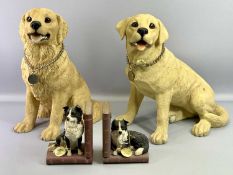 LEONARDO GOLDEN RETRIEVER MODELS (2) - 38cms approx the tallest and a pair of Border Collie