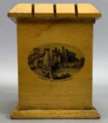 MAUCHLINE WARE CASTLE MONEY BOX - Conwy Castle and Bridge, 10cms H