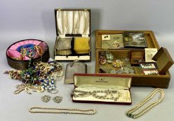 CASED PAIR OF SILVER BACKED HAIRBRUSHES with engine turned decoration, EPNS hip flask with various