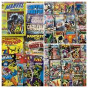 VINTAGE MARVEL & DC COMICS COLLECTION - approximately 250 contained in a vintage steamer trunk,