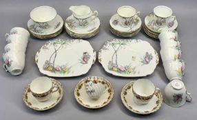 ADDERLEY FLORAL DECORATED TEA SERVICE - 27 pieces, ETC