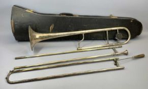 MUSICAL INSTRUMENTS - a Bosson & Co Class A prototype silver plated trombone, in case supplied by