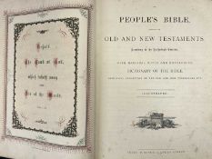 BOOKS - Victorian leatherbound People's Bible, containing Old and New Testaments published in