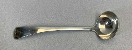 SILVER LADLE - of plain design, Birmingham 1939, Maker Barker Brothers Silver Limited, 12cms L, 0.