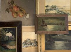 ANTIQUE WATERCOLOUR & OIL ASSORTMENT