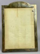 GEORGE VI RECTANGULAR SILVER PHOTOGRAPH FRAME - with arched top, engraved border, monogrammed 'J',
