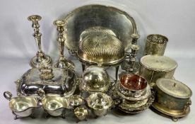EPNS WARE - a good mixed quantity to include covered entree dish, domed servers, biscuit boxes,