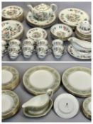 AYNSLEY PEMBROKE DINNER & TEA SERVICE - approx 68 pieces and a Wedgwood Gold Columbia (Sage Green)