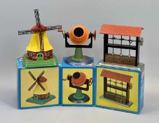 WILESCO LIVE STEAM ACCESSORIES - concrete mixer M63, Forge Shop M61 and Windmill M68, all boxed