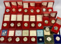 HALYCON DAYS ENAMEL CHRISTMAS BOXES - a collection of over 20, enamelled on copper in Bilston,
