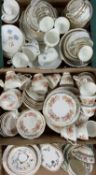 TEAWARE - a very large assortment (3 boxes), various patterns; Wedgwood 