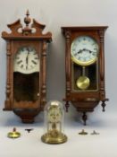 LINCOLN 31 DAY MAHOGANY CASED WALL CLOCK - 60cms H, C Wood & Sons mahogany cased wall clock, 72cms H