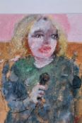 JACQUELINE ALKEMA mixed media - 'Kareoki 2', 47 x 39cmsComments: mounted, framed and glazed in