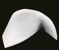 DARREN YEADON Carrera marble sculpture - abstract wave, 32cms high x 52cms wideComments: no
