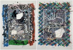 HANLYN DAVIES two limited edition lithgraphs, both (1/50) - entitled 'Frame: Painted Log' and '