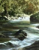 NAOMI TYDEMAN watercolour - 'Autumn Gwaun Valley', 41 x 36cmsComments: mounted, glazed and framed in