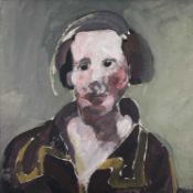 JOHN UZZELL EDWARDS gouache on paper - entitled verso 'Head of a Girl', 36 x 37cms